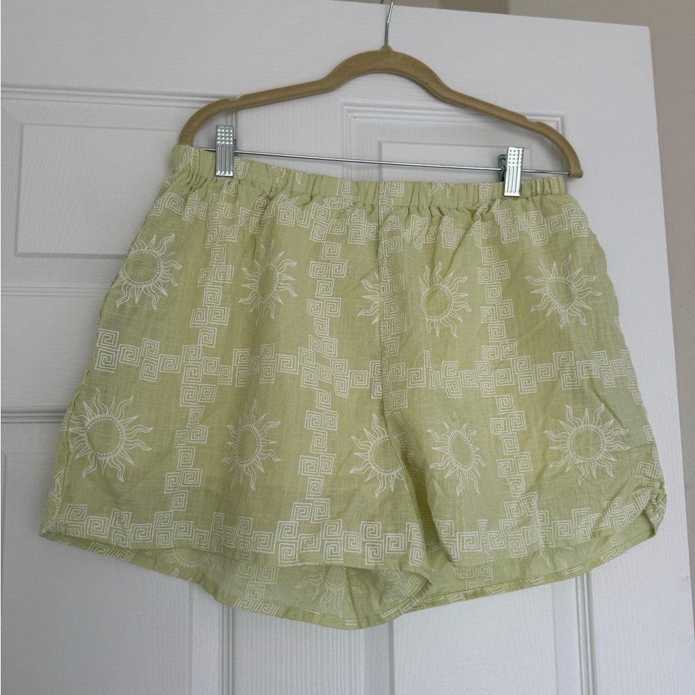 Lime Green Tribal Women's Shorts